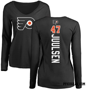 Black Women's Noah Juulsen Philadelphia Flyers Backer Long Sleeve T-Shirt -